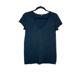 ALLSAINTS Emelyn Tonic V-neck tee in black size XS